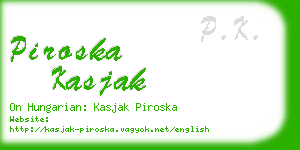 piroska kasjak business card